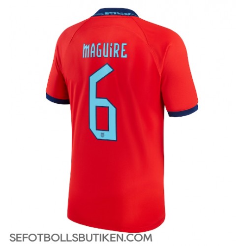 England Harry Maguire #6 Replika Borta matchkläder VM 2022 Korta ärmar